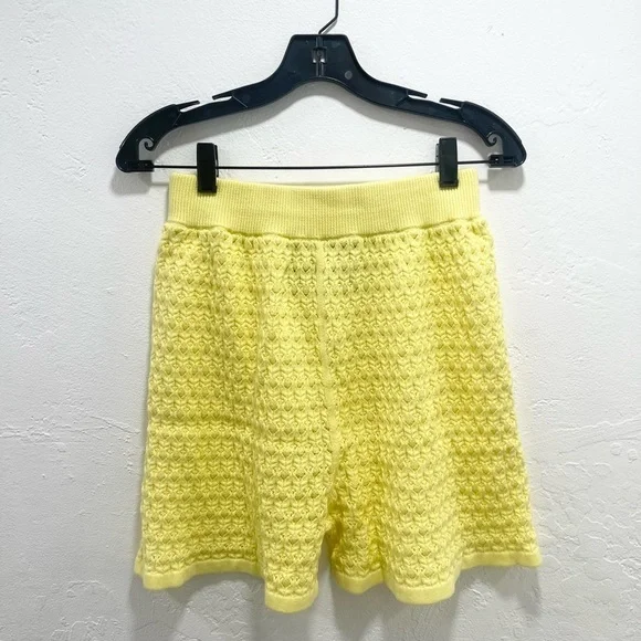 I Love Mr. Mittens Yellow Lace Shorts Size XS/S